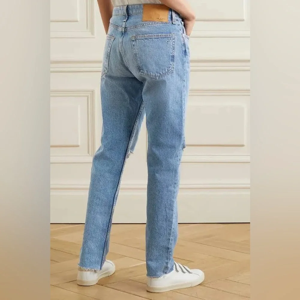 RAG & BONE Rosa Mid-Rise Boyfriend Jeans - Jones W/ Holes (Size 25) - NWOT! - Picture 2 of 7